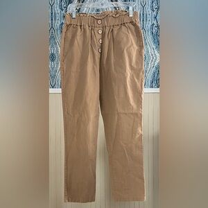 NiMin Brown Paper Bag Pants, Size M